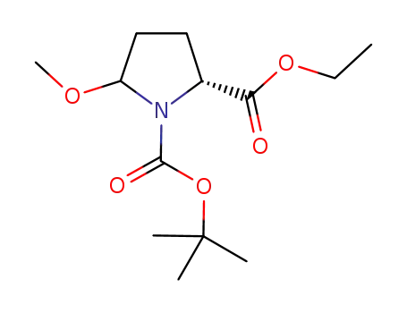 Molecular Structure of 932040-49-8 ((2R)-1-TERT-BUTYL 2-ETHYL 5-METHOXYPYRROLIDINE-1,2-DICARBOXYLATE)