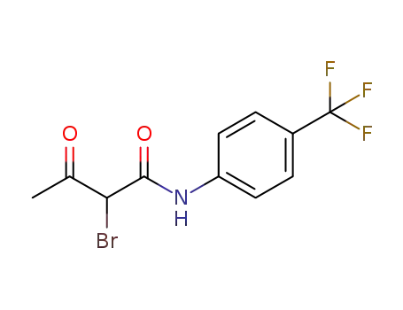 Molecular Structure of 1206724-43-7 (2-bromo-3-oxo-N-[4-(trifluoromethyl)phenyl]butanamide)