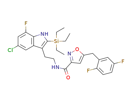 N-(2-(5-chloro-7-fluoro-2-(triethylsilyl)-1H-indol-3-yl)ethyl)-5-(2,5-difluorobenzyl)isoxazole-3-carboxamide