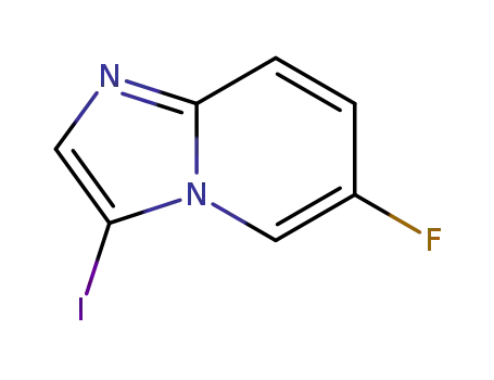 Molecular Structure of 1219127-01-1 (Imidazo[1,2-a]pyridine, 6-fluoro-3-iodo-)