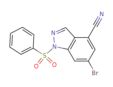 1H-Indazole-4-carbonitrile, 6-bromo-1-(phenylsulfonyl)-