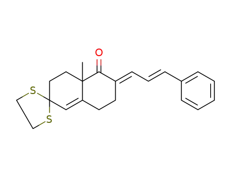 (E)-4a'-methyl-6'-((E)-3-phenylallylidene)-4',4a',7',8'-tetrahydro-3'H-spiro[[1,3]dithiolane-2,2'-naphthalen]-5'(6'H)-one