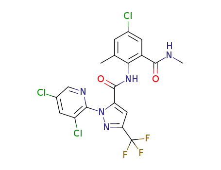 C<sub>19</sub>H<sub>13</sub>Cl<sub>3</sub>F<sub>3</sub>N<sub>5</sub>O<sub>2</sub>
