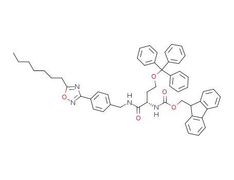 (S)-(9H-fluoren-9-yl)methyl 1-(4-(5-heptyl-1,2,4-oxadiazol-3-yl)benzylamino)-1-oxo-4-(trityloxy)butan-2-ylcarbamate