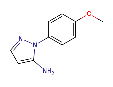 Molecular Structure of 16907-09-8 (1-(4-Methoxyphenyl)-1H-pyrazol-5-amine)