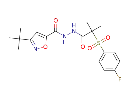 3-tert-butyl-isoxazole-5-carboxylic acid N'-[2-(4-fluoro-benzenesulfonyl)-2-methyl-propionyl]-hydrazide