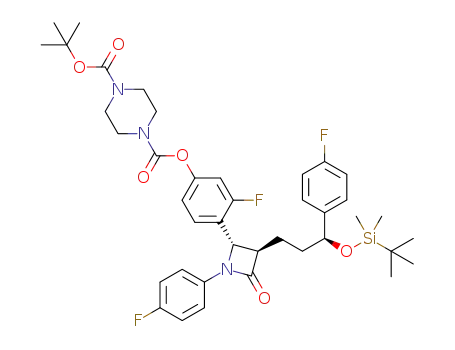 tert-butyl 4-[(2S,3R)-3-[(S)-3-(tert-butyldimethylsilanyloxy)-3-(4-fluoro-phenyl)propyl]-1-(4-fluorophenyl)-4-oxoazetidin-2-yl]-3-fluorophenyl piperazine-1,4-dicarboxylate
