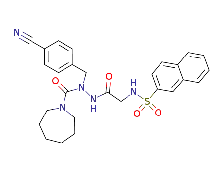N-{2-[2-(1-azepanylcarbonyl)-2-(4-cyanobenzyl)hydrazino]-2-oxoethyl}-2-naphthalenesulfonamide