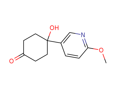 4-Hydroxy-4-(6-methoxypyridin-3-yl)cyclohexanone cas  708273-57-8