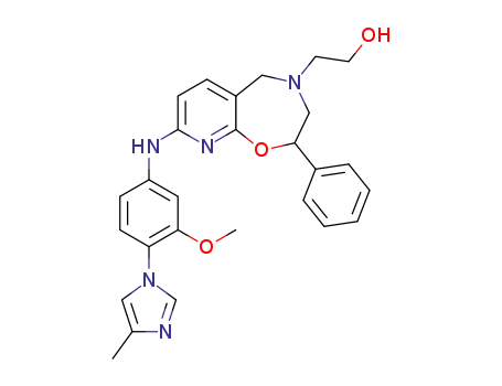 2-(8-(3-methoxy-4-(4-methyl-1H-imidazol-1-yl)phenylamino)-2-phenyl-2,3-dihydropyrido[3,2-f][1,4]oxazepin-4(5H)-yl)ethanol
