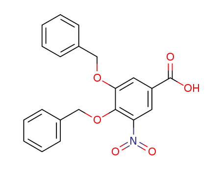 Molecular Structure of 923288-55-5 (Benzoic acid, 3-nitro-4,5-bis(phenylmethoxy)-)