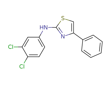 Molecular Structure of 879442-07-6 (2-Thiazolamine, N-(3,4-dichlorophenyl)-4-phenyl-)