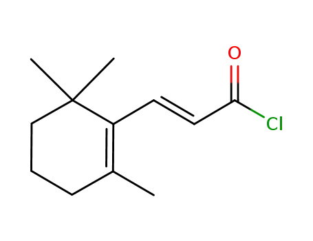 Molecular Structure of 69258-08-8 ((E)-3-(2,6,6-trimethylcyclohex-1-en-1-yl)acryloyl chloride)