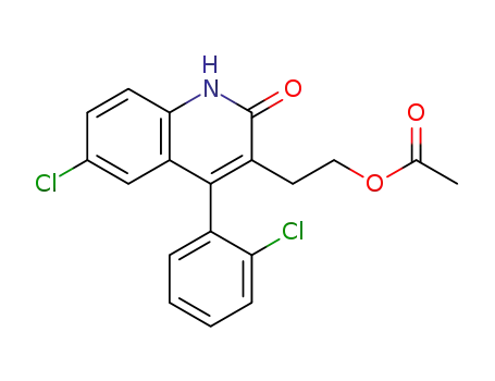 2-[6-chloro-4-(2-chlorophenyl)-2-oxo-1,2-dihydroquinolin-3-yl]ethyl acetate
