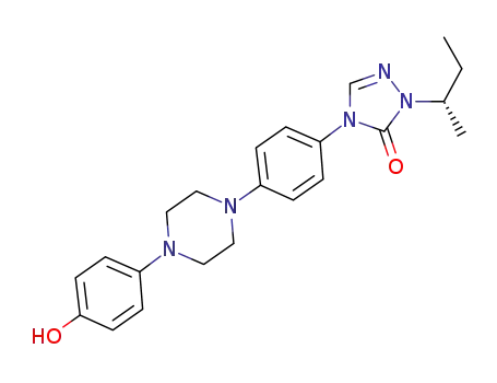 2,4-Dihydro-4-(4-(4-(4-hydroxyphenyl)-1-piperazinyl)phenyl)-2-((1S)-1-methylpropyl)-3H-1,2,4-triazol-3-one