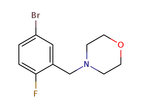 Molecular Structure of 488799-67-3 (4-[(5-Bromo-2-fluorophenyl)methyl]morpholine)