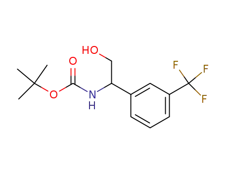 Molecular Structure of 1245622-58-5 (tert-butyl N-{2-hydroxy-1-[3-(trifluoromethyl)phenyl]ethyl}carbamate)