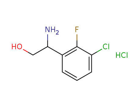 Molecular Structure of 1391506-22-1 ((S)-2-Amino-2-(3-chloro-2-fluorophenyl)ethanol hydrochloride)