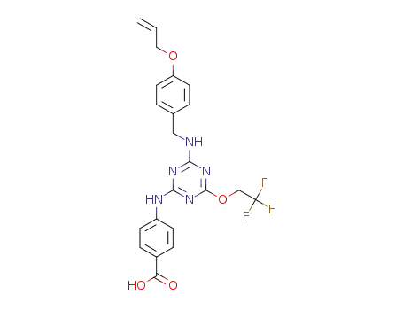 4-(4-(4-(allyloxy)benzylamino)-6-(2,2,2-trifluoroethoxy)-1,3,5-triazin-2-ylamino)benzoic acid