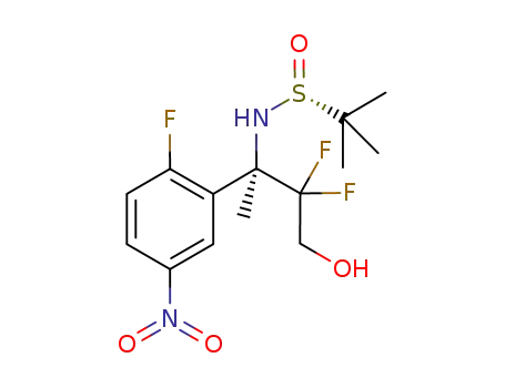 (R)-2-methylpropane-2-sulfinic acid [(R)-2,2-difluoro-1-(2-fluoro-5-nitrophenyl)-3-hydroxy-1-methylpropyl]amide