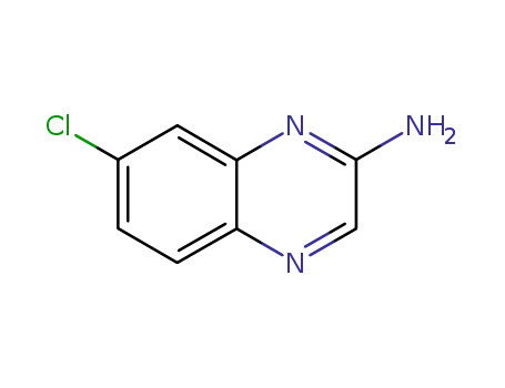 Molecular Structure of 2427-70-5 (2-Quinoxalinamine,  7-chloro-)
