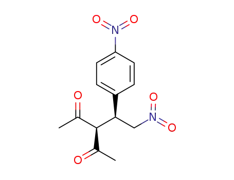 Molecular Structure of 1313052-78-6 ((S)-3-[1-(4-nitrophenyl)-2-nitroethyl]-pentane-2,4-dione)