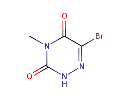 Molecular Structure of 15870-75-4 (6-bromo-4-methyl-1,2,4-triazine-3,5(2H,4H)-dione)