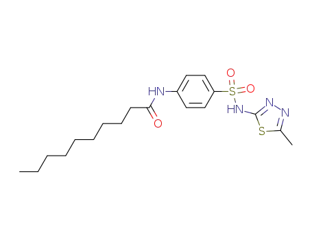 Molecular Structure of 1191951-65-1 (N-(4-(N-(5-methyl-1,3,4-thiadiazol-2-yl)sulfamoyl)phenyl)decanamide)