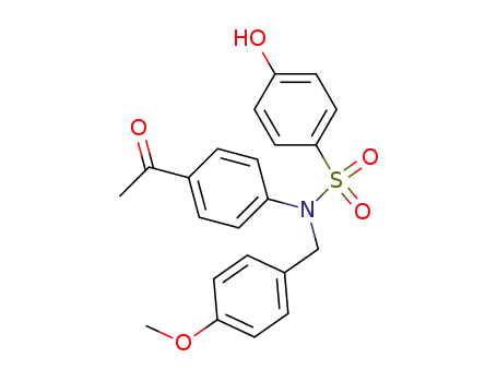 Molecular Structure of 941695-43-8 (Benzenesulfonamide,N-(4-acetylphenyl)-4-hydroxy-N-[(4-methoxyphenyl)methyl]-)