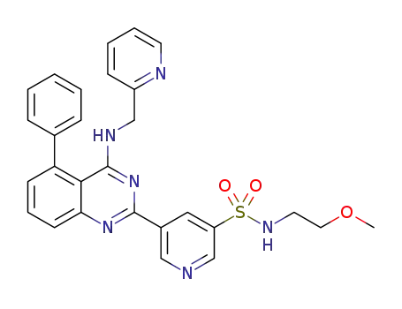 N-(2-methoxyethyl)-5-(5-phenyl-4-(pyridin-2-ylmethylamino)quinazolin-2-yl)pyridine-3-sulfonamide