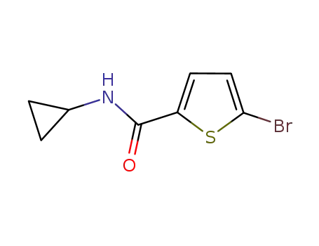 Molecular Structure of 495382-05-3 (2-Thiophenecarboxamide,5-bromo-N-cyclopropyl-(9CI))
