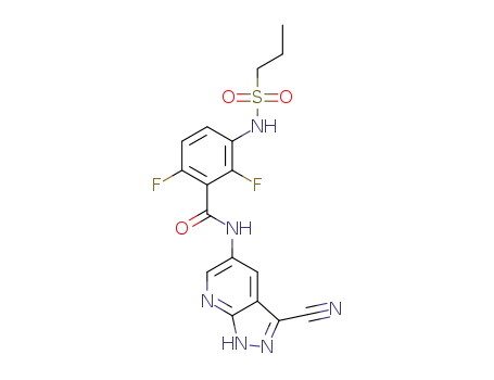 N-(3-cyano-1H-pyrazolo[3,4-b]pyridin-5-yl)-2,6-difluoro-3-(propylsulfonamido)benzamide