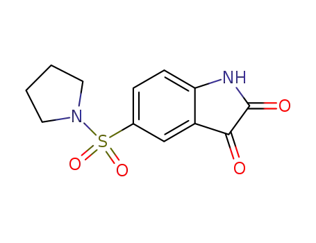 Molecular Structure of 220510-17-8 (5-(PYRROLIDINE-1-SULFONYL)-1H-INDOLE-2,3-DIONE)
