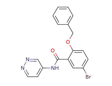 Molecular Structure of 1285513-38-3 (2-(benzyloxy)-5-bromo-N-(pyridazin-4-yl)benzamide)