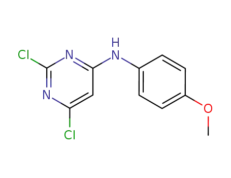 Molecular Structure of 333404-66-3 (2,4-dichloro-6-(4-methoxyphenylamino)pyrimidine)