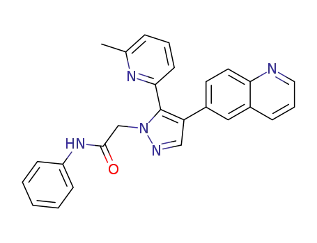 2-(5-(6-methylpyridin-2-yl)-4-(quinolin-6-yl)-1H-pyrazol-1-yl)-N-phenylacetamide