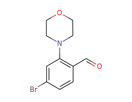 Molecular Structure of 736990-80-0 (4-BROMO-2-(N-MORPHOLINO)-BENZALDEHYDE)