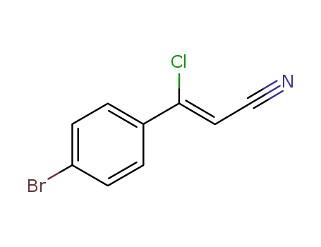 Molecular Structure of 936368-52-4 ((Z)-3-(4-bromophenyl)-3-chloro-2-propenenitrile)