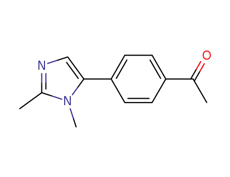 Molecular Structure of 1201005-37-9 (1-(4-(1,2-dimethyl-1H-imidazol-5-yl)phenyl)ethan-1-one)