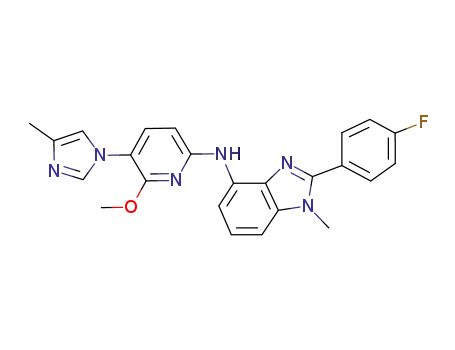 [2-(4-fluorophenyl)-1-methyl-1H-benzoimidazol-4-yl]-[6-methoxy-5-(4-methylimidazol-1-yl)pyridin-2-yl]amine