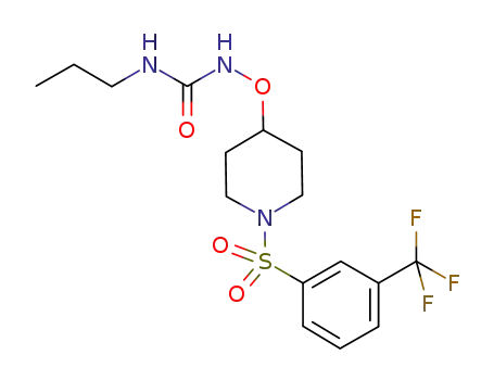 1-propyl-3-(1-(3-(trifluoromethyl)phenylsulfonyl)piperidin-4-yloxy)urea