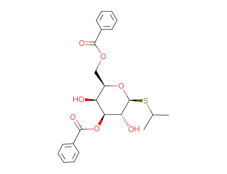 Molecular Structure of 615570-19-9 (3,6-di-O-benzoylated-isopropyl-β-D-1-thiogalactopyranoside)