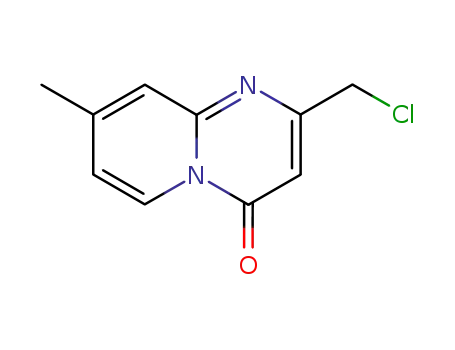 Molecular Structure of 87591-84-2 (2-CHLOROMETHYL-8-METHYL-PYRIDO[1,2-A]PYRIMIDIN-4-ONE)