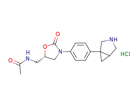 N-{3-[4-(3-aza-bicyclo[3.1.0]hex-1-yl)-phenyl]-2-oxo-oxazolidin-5-(S)-yl-methyl}-acetamide hydrochloride