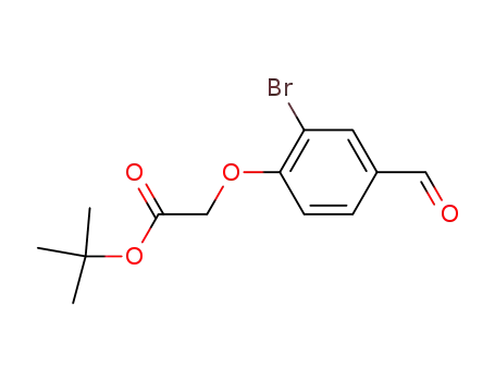 Molecular Structure of 850349-12-1 ((2-BROMO-4-FORMYL-PHENOXY)-ACETIC ACID TERT-BUTYL ESTER)