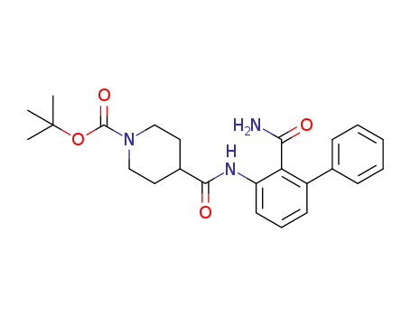 Molecular Structure of 1272357-28-4 (tert-butyl 4-(2-carbamoylbiphenyl-3-ylcarbamoyl)piperidine-1-carboxylate)