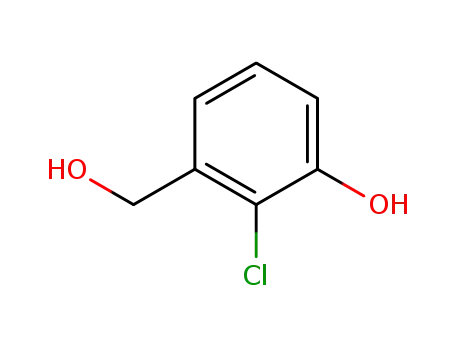 Molecular Structure of 277331-17-6 (Benzenemethanol,  2-chloro-3-hydroxy-)