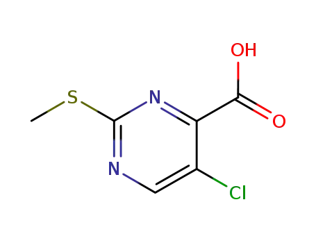 Molecular Structure of 61727-33-1 (5-Chloro-2-(methylthio)pyrimidine-4-carboxylic acid)