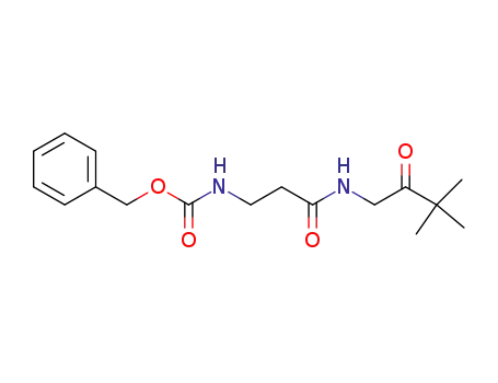 Molecular Structure of 1244058-85-2 (benzyl 3-[(3,3-dimethyl-2-oxobutyl)amino]-3-oxopropylcarbamate)