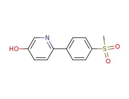 Molecular Structure of 1032825-20-9 (5-Hydroxy-2-(4-methylsulfonylphenyl)pyridine)